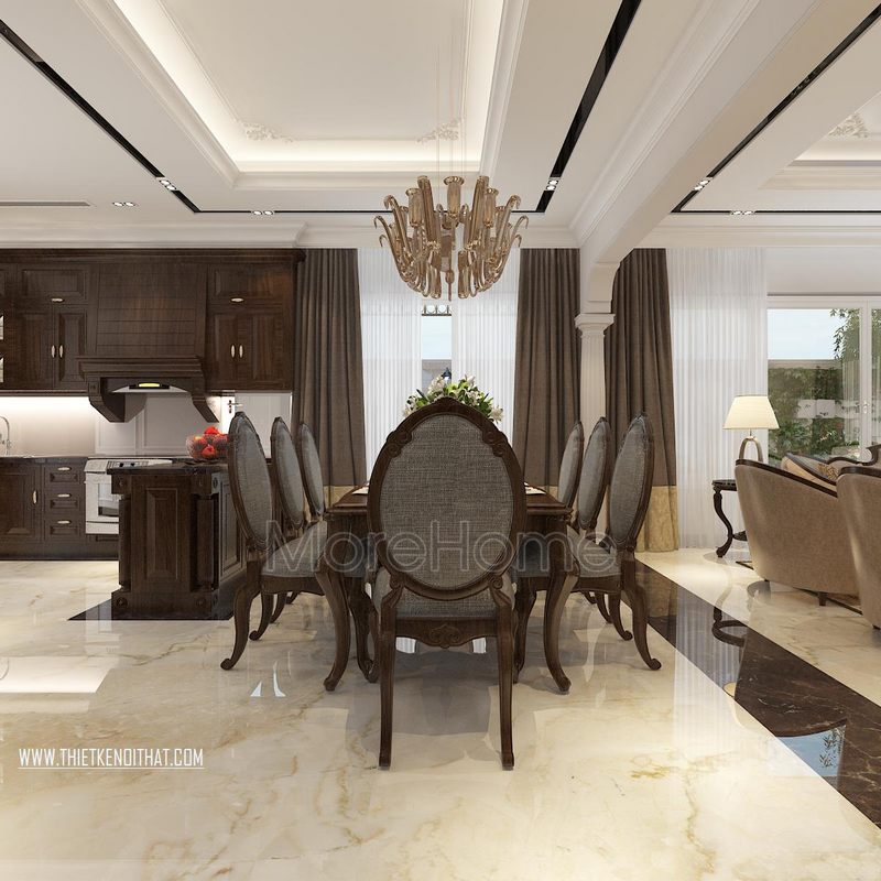 Thiết kế phòng bếp biệt thự FLC Thanh Hóa